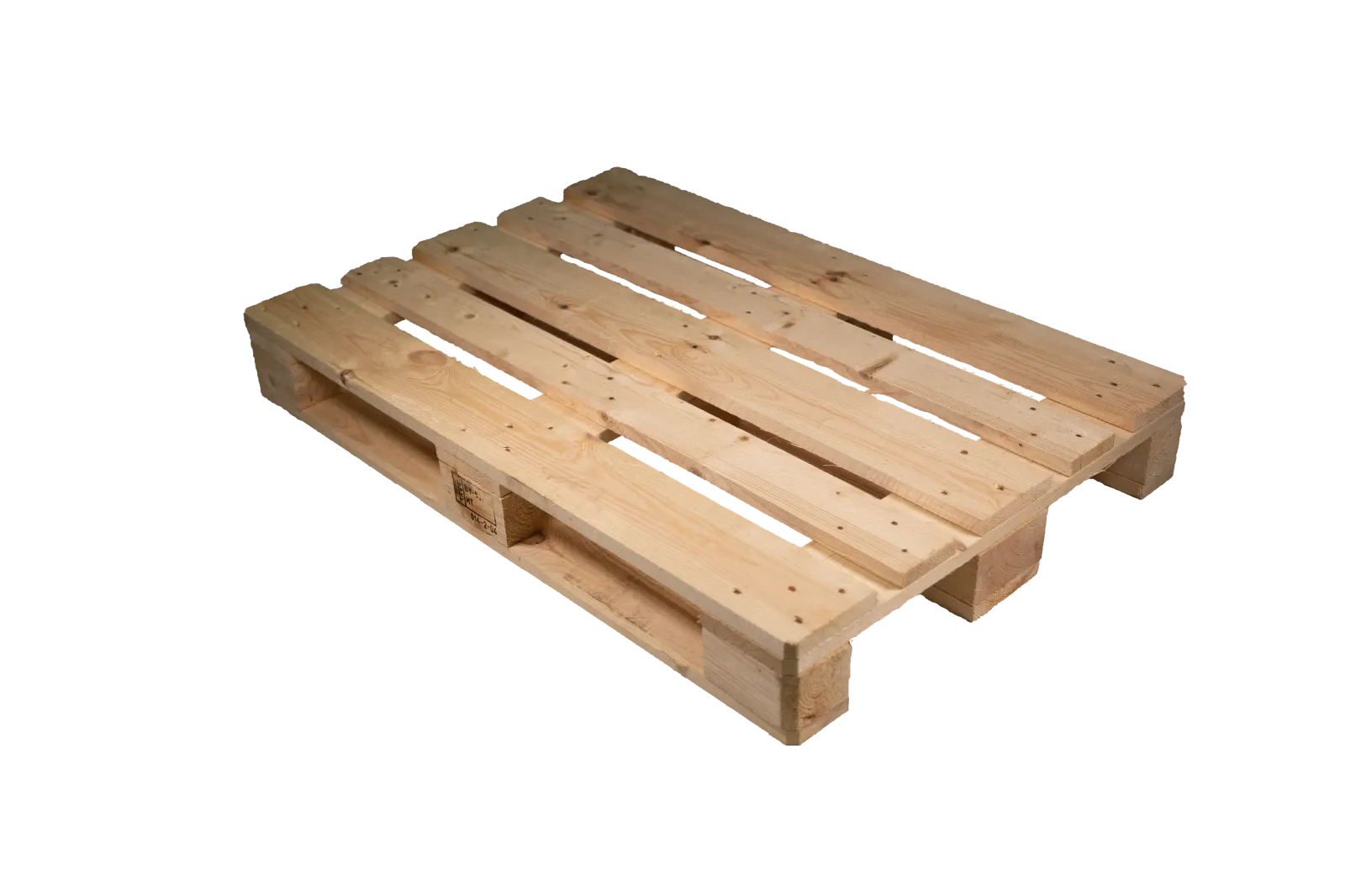 Warehouse shelving stocked with traded pallets